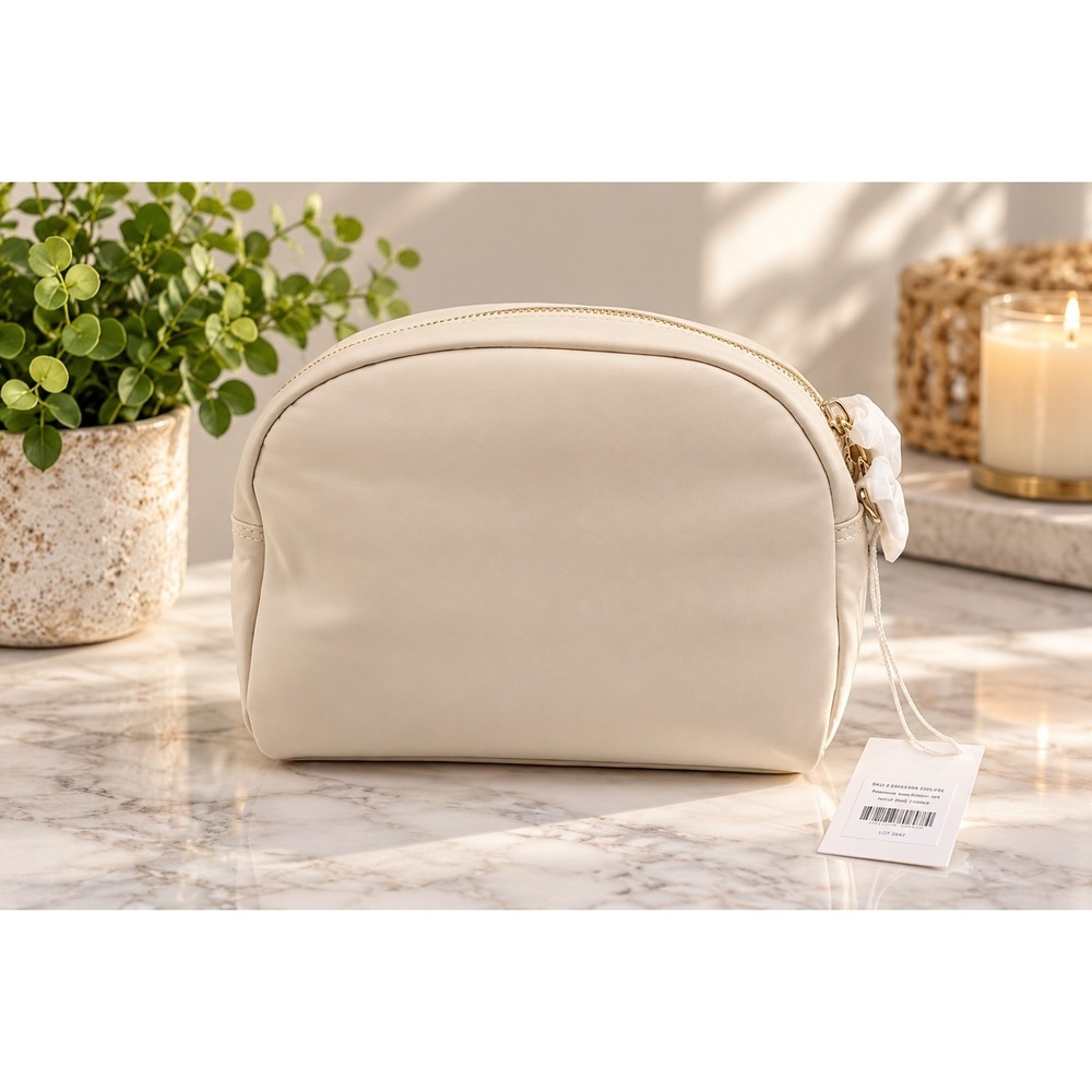 NWT Lo & Sons The Nouvelle Recycled Nylon Ivory Gold Camel Crossbody Bag Luxury